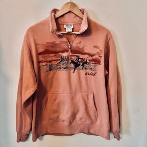 Ariat Women’s  Light Terracotta 1/4 Zip Sweatshirt